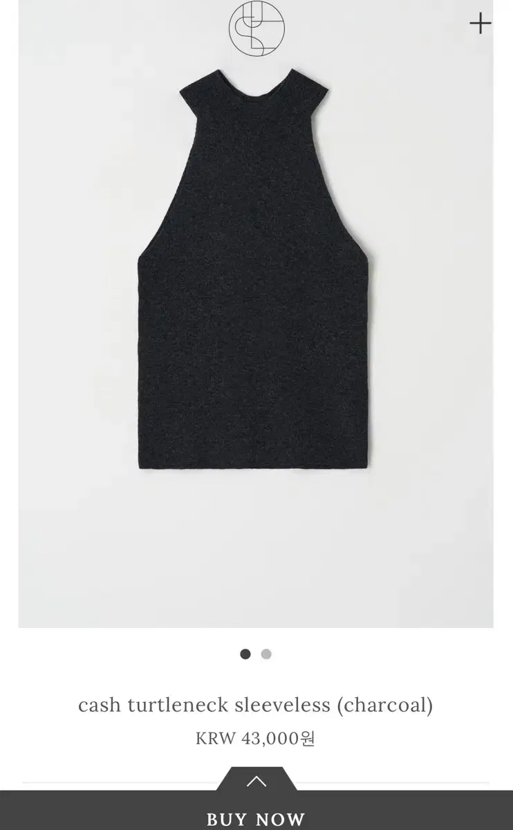 윤슬샵 cash turtleneck sleeveless(charcoal)